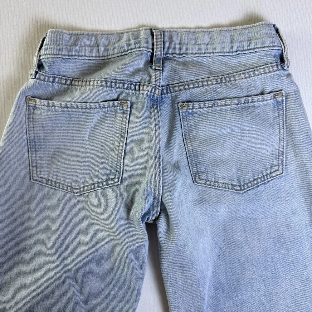Old Navy High Rise Super Baggy Wide Leg Jeans GIRLS Size 12 Adjustable Waist